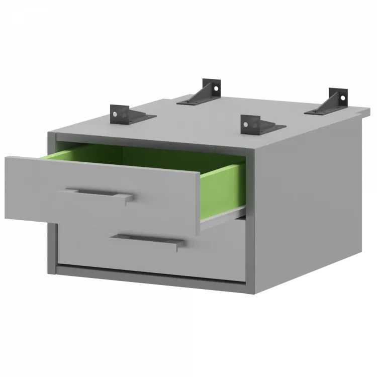 Тумба подвесная для столов на м/каркасе гл.730 мм АМТ2-02.73 Серый 432x546x296 Арго-М