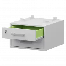 Тумба подвесная для столов на м/каркасе гл.600 мм АМТ2-02М.60 Белый/Белый 432x470x296 Арго-М