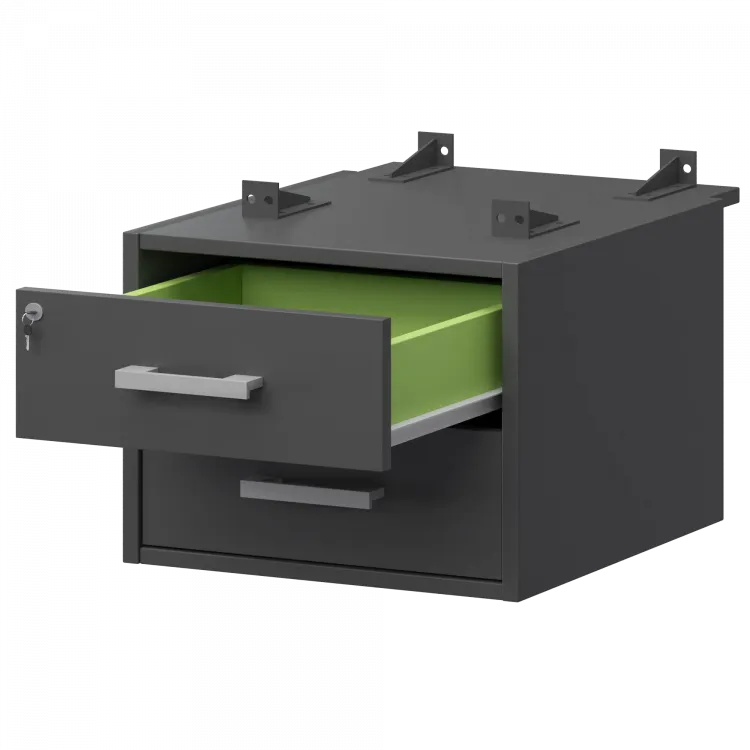 Тумба подвесная для столов на м/каркасе гл.730 мм АМТ2-02Ц.73 Антрацит/Антрацит 432x546x360 Арго-М