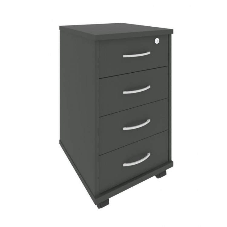 Riva Тумба подкатная с фолдингом А.ТМ-4F Антрацит 420*450*708