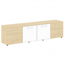 Yalta Тумба модульная LT.TS-4.2 white Акация Лорка/Стекло White 2188*450*580