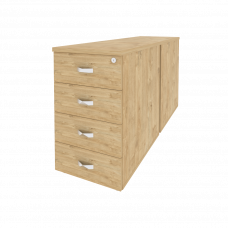 Onix Тумба двойная приставная/опорная O.TPO-2.7 Тиквуд Светлый 432*1475*750