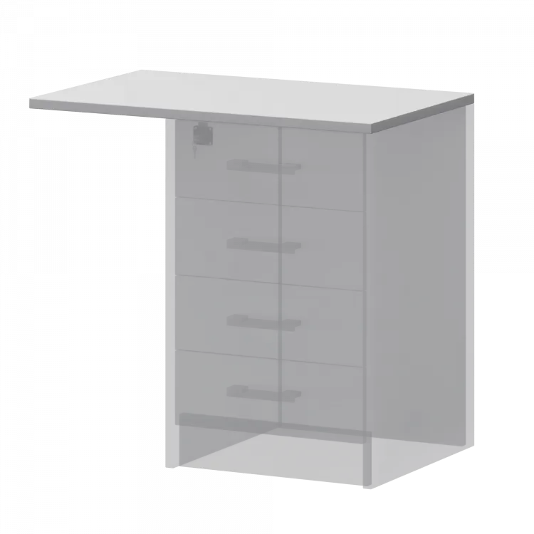 Крышка к приставным тумбам А-706.Ф Белый 730x450x22 Арго