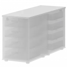 Топ единый для двух приставных тумб СМТ-4Т25-12 Белый 434x1236x25 Смарт