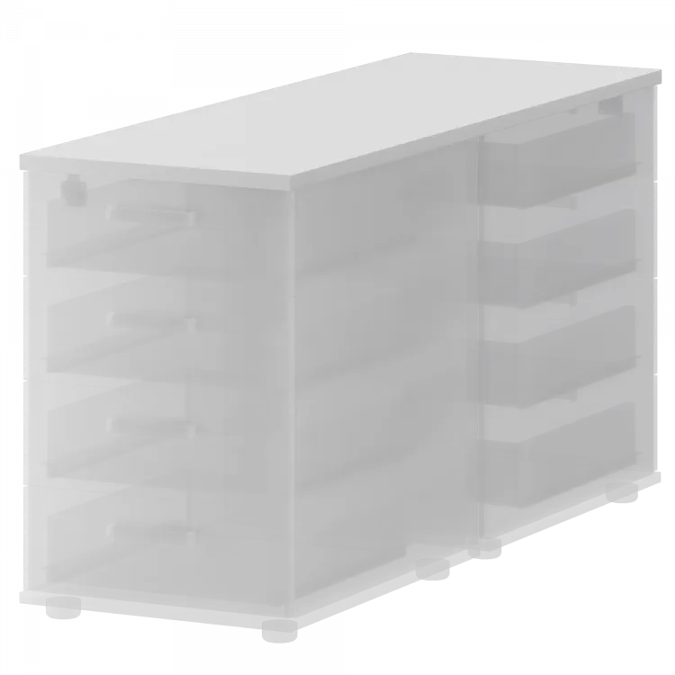 Топ единый для двух приставных тумб СМТ-4Т25-12 Белый 434x1236x25 Смарт