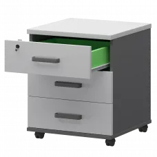 Тумба подкатная СМТ-3ПЦ Тип2 Графит/Белый 434x450x620 Смарт