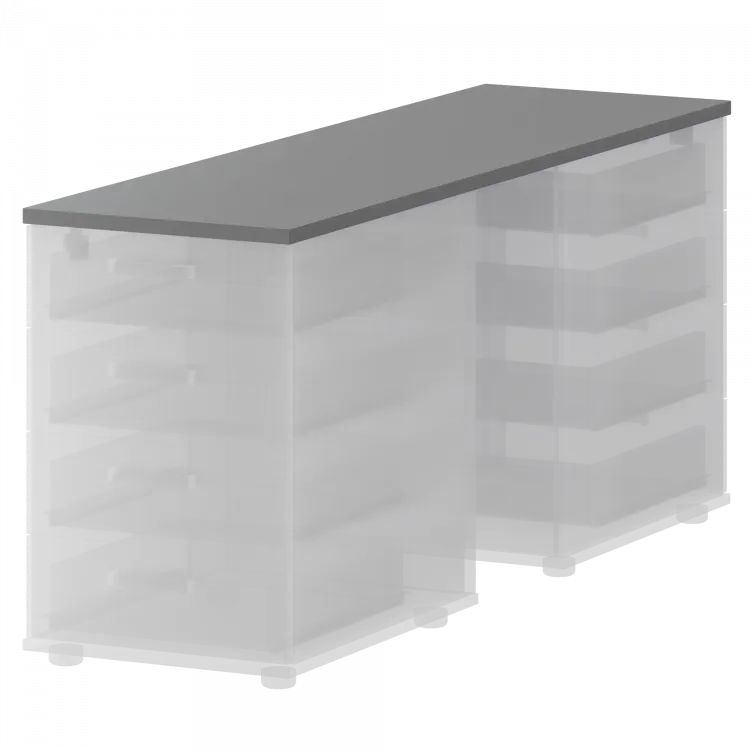 Топ единый для двух приставных тумб СМТ-4Т25-15 Графит 434x1496x25 Смарт