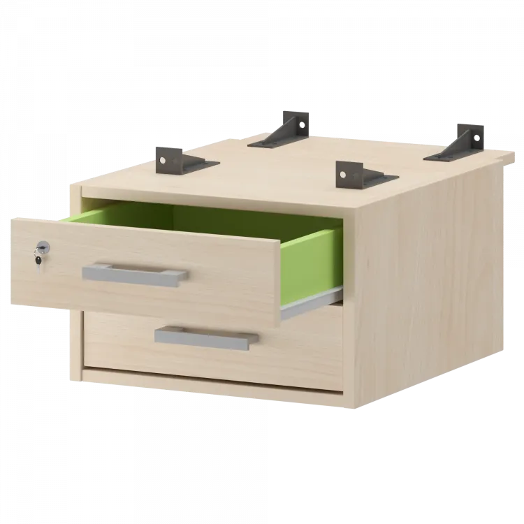 Тумба подвесная для столов на м/каркасе гл.730 мм АМТ2-02М.73 Бук 432x546x296 Арго-М