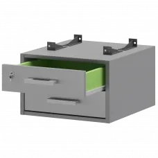 Тумба подвесная для столов на м/каркасе гл.600 мм АМТ2-02М.60 Серый 432x470x296 Арго-М