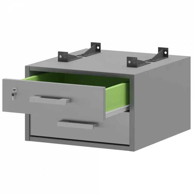 Тумба подвесная для столов на м/каркасе гл.600 мм АМТ2-02М.60 Серый 432x470x296 Арго-М