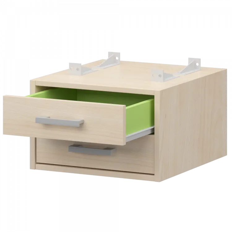 Тумба подвесная для столов на м/каркасе гл.600 мм АМТ2-02.60 Бук/Белый 432x470x296 Арго-М