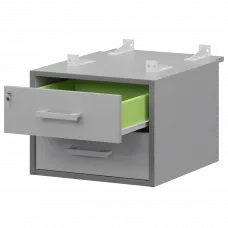 Тумба подвесная для столов на м/каркасе гл.730 мм АМТ2-02Ц.73 Серый/Белый 432x546x360 Арго-М