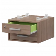 Тумба подвесная для столов на м/каркасе гл.600 мм АМТ2-02М.60 Темный шимо/Белый 432x470x296 Арго-М