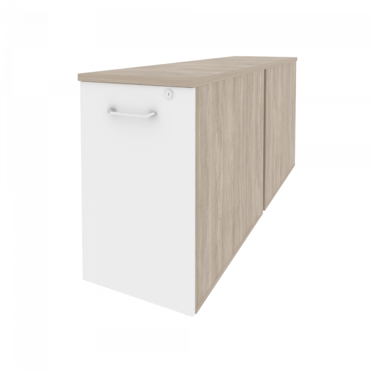 Onix Тумба двойная низкая выдвижная приставная/опорная O.VTPO-2.8 Дуб Аттик/Белый Бриллиант 432*1635