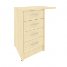 Riva Тумба приставная c фолдингом (с замком, 4 ящика, универсальная левая/правая) А.ТП-4.3F-S Клен 6