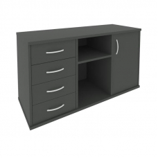 Riva Тумба под оргтехнику с фолдингом А.МТ-2F Антрацит 1192*450*667