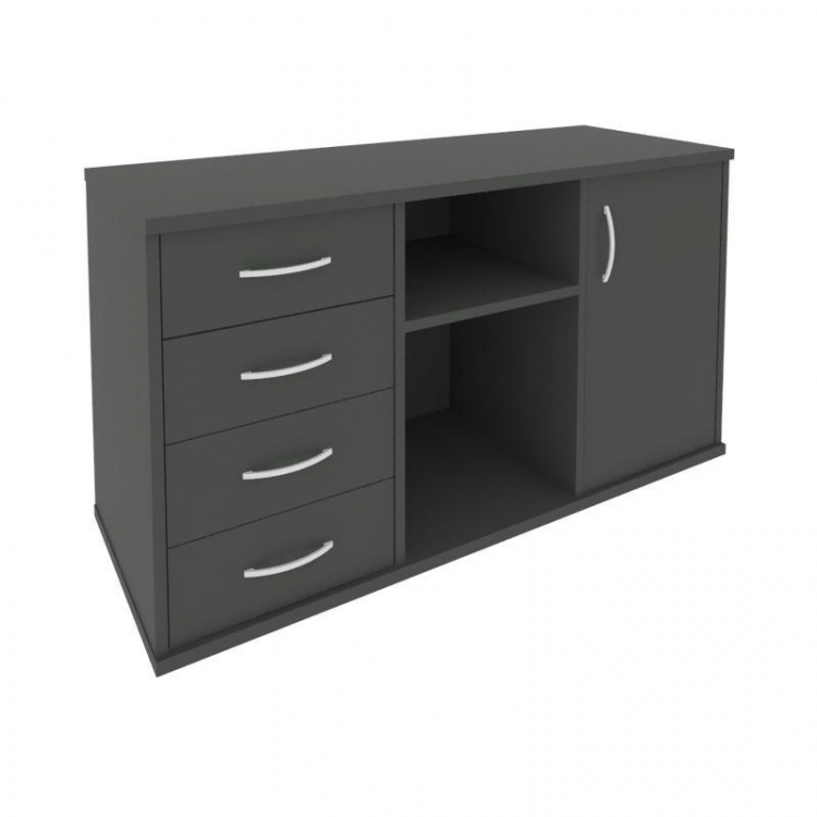 Riva Тумба под оргтехнику с фолдингом А.МТ-2F Антрацит 1192*450*667