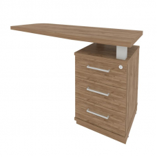 First Тумба приставная с топом правая KTP-2 (R) Дуб Табак 1300*500*765