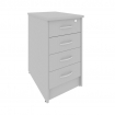Riva Тумба приставная с фолдингом (4 ящика, с замком) А.ТП-4.1F-S Серый 412*600*750