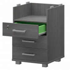 Корпус тумбы приставной НТ-320 Лиственница 438x444x725 Аргентум