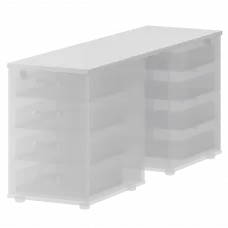 Топ единый для двух приставных тумб СМТ-4Т25-15 Белый 434x1496x25 Смарт