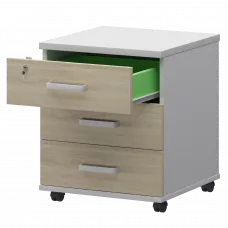 Тумба подкатная СМТ-3ПЦ Тип1 Белый/Кронберг 434x450x620 Смарт