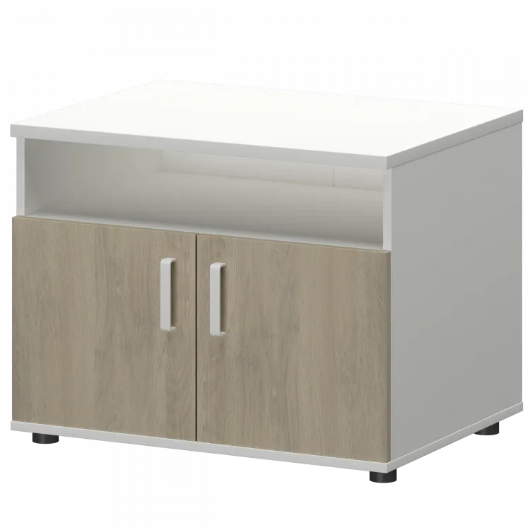 Тумба для оргтехники СМТ-2ДН Тип1 Белый/Кронберг 800x600x625 Смарт