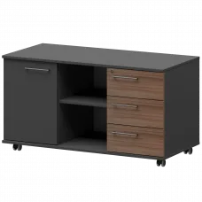 Креденция правая KZT-62R Темный шимо/Графит 1200x568x648 Кортез