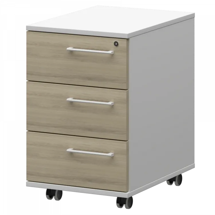 Тумба мобильная/подвесная левая KZT-61L Кронберг/Белый 416x568x648 Кортез