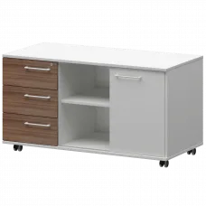 Креденция левая KZT-62L Темный шимо/Белый 1200x568x648 Кортез