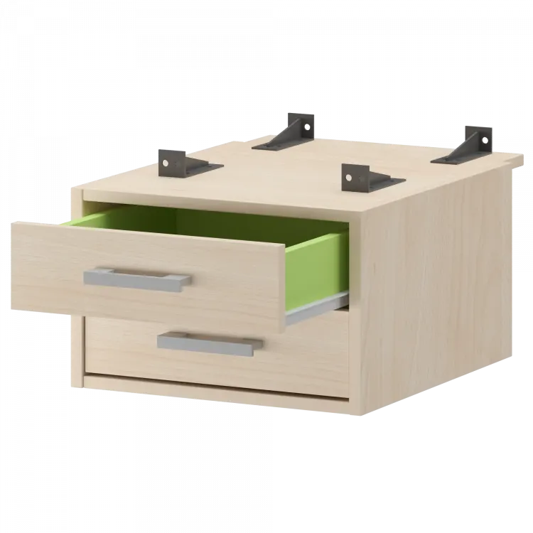 Тумба подвесная для столов на м/каркасе гл.730 мм АМТ2-02.73 Бук 432x546x296 Арго-М