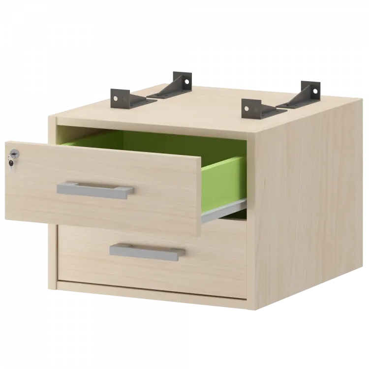 Тумба подвесная для столов на м/каркасе гл.600 мм АМТ2-02Ц.60 Бук 432x470x360 Арго-М