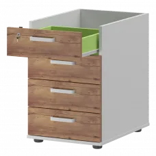 Корпус тумбы приставной СМТ-4П Белый/Таксония 434x600x725 Смарт