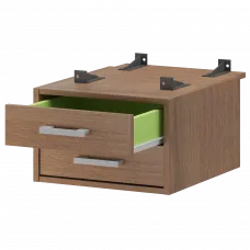 Тумба подвесная для столов на м/каркасе гл.730 мм АМТ2-02.73 Орех гварнери 432x546x296 Арго-М