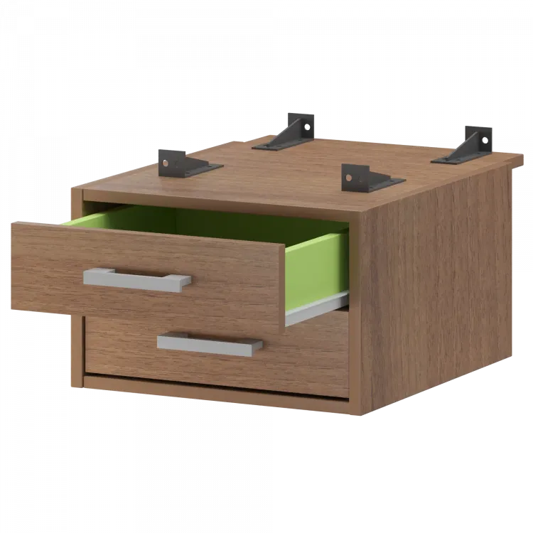 Тумба подвесная для столов на м/каркасе гл.730 мм АМТ2-02.73 Орех гварнери 432x546x296 Арго-М