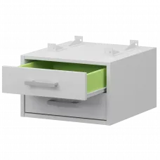 Тумба подвесная для столов на м/каркасе гл.600 мм АМТ2-02.60 Белый/Белый 432x470x296 Арго-М