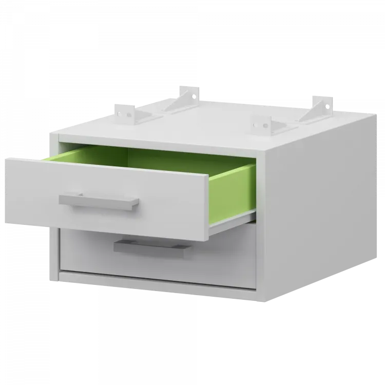 Тумба подвесная для столов на м/каркасе гл.600 мм АМТ2-02.60 Белый/Белый 432x470x296 Арго-М