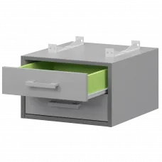 Тумба подвесная для столов на м/каркасе гл.600 мм АМТ2-02.60 Серый/Белый 432x470x296 Арго-М