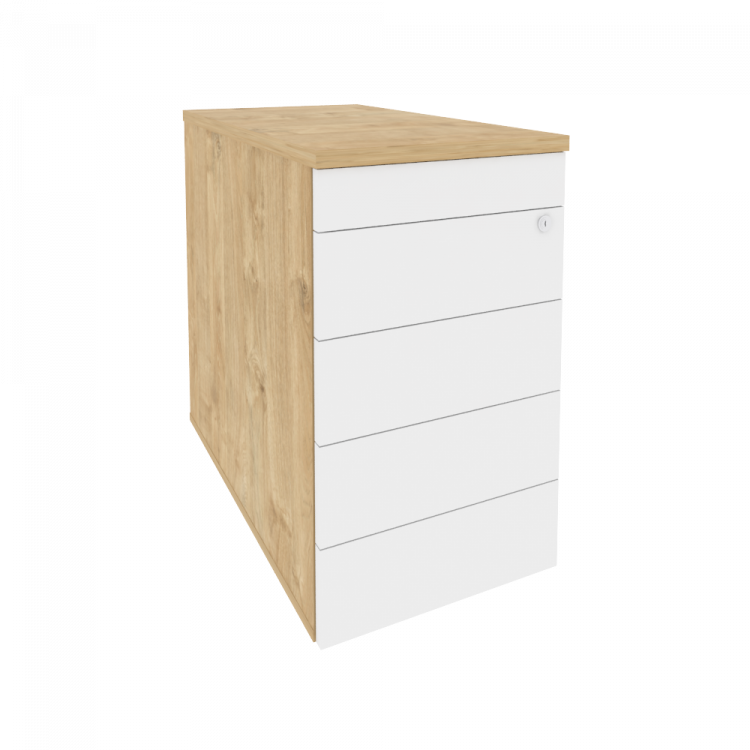 Onix Тумба приставная/опорная (TIP-ON) O.TPO-1.8 TIP Тиквуд Светлый/Белый Бриллиант 432*800*750