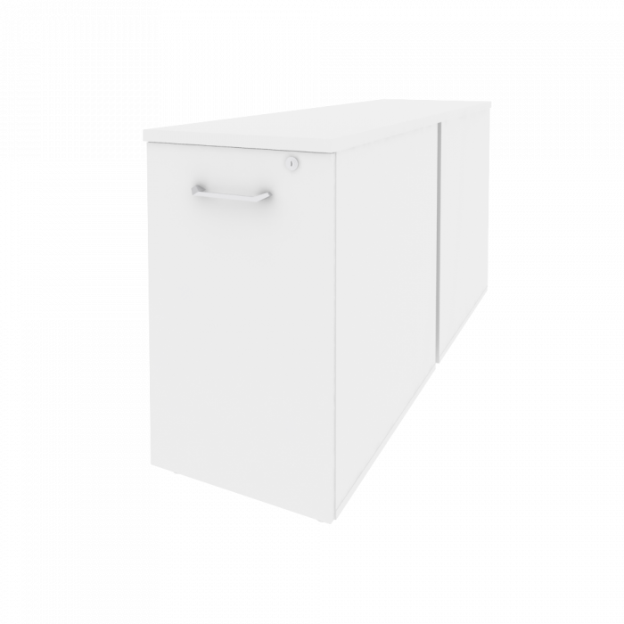 Onix Тумба двойная низкая выдвижная приставная/опорная O.VTPO-2.7 Белый Бриллиант 432*1475*750