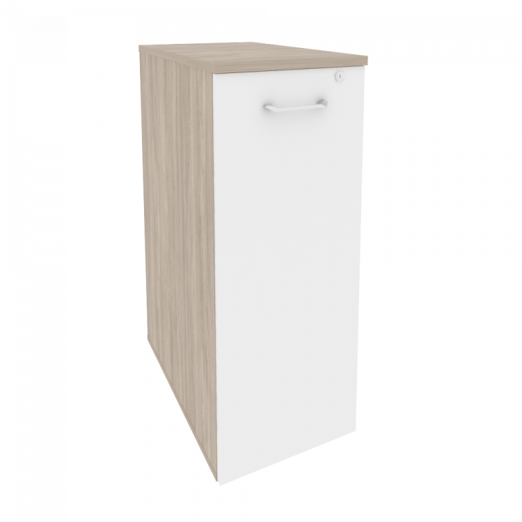 Onix Тумба высокая выдвижная приставная/опораная O.VTPO-7 Дуб Аттик/Белый Бриллиант 432*720*1120