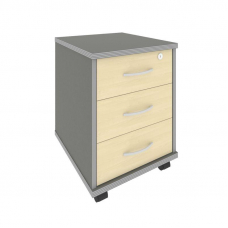 Riva Тумба подкатная 3 ящ. с фолдингом А.ТМ-3F Клен Металлик NEW 420*450*556