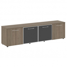 Yalta Тумба модульная LT.TS-4.5 black Вяз Благородный/Стекло Black 2188*450*580