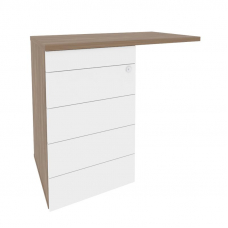 Onix Direct Тумба приставная (TIP-ON) (универсальная л/пр) O.TPU-4 TIP Дуб Аризона/Белый Бриллиант 8