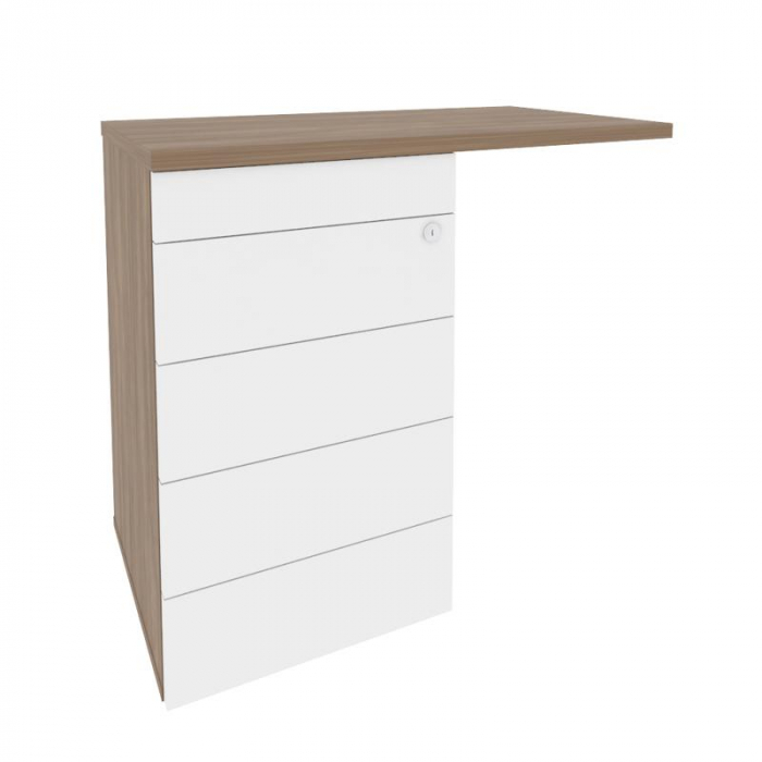 Onix Direct Тумба приставная (TIP-ON) (универсальная л/пр) O.TPU-4 TIP Дуб Аризона/Белый Бриллиант 8
