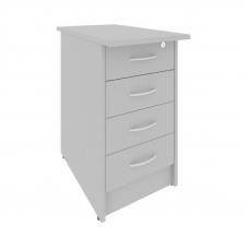 Riva Тумба приставная с фолдингом (4 ящика, с замком) А.ТП-4.2F-S Серый 412*720*750