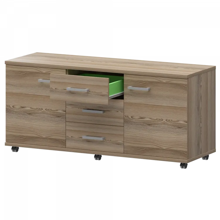 Греденция НТ-350 Дуб сафари 1350x445x670 Аргентум