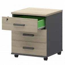 Тумба подкатная СМТ-3П Тип2 Графит/Кронберг 434x450x620 Смарт