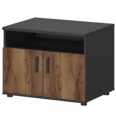 Тумба для оргтехники СМТ-2ДН Тип1 Графит/Таксония 800x600x607 Смарт