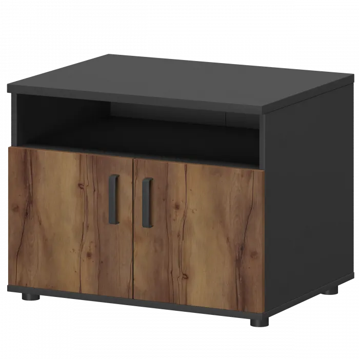 Тумба для оргтехники СМТ-2ДН Тип1 Графит/Таксония 800x600x607 Смарт